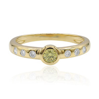 Anello in oro con Diamante Giallo VS1
