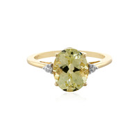 Anello in oro con Kunzite Canarino