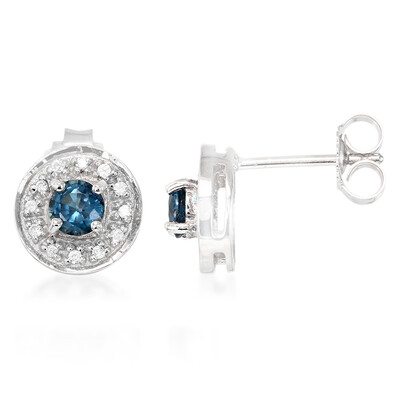 Orecchini in argento con Cianite Peacock
