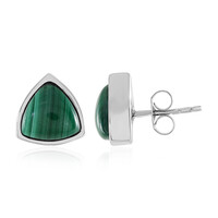 Orecchini in argento con Malachite