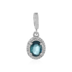 Ciondolo in argento con Cianite Blu Foglia di Tè