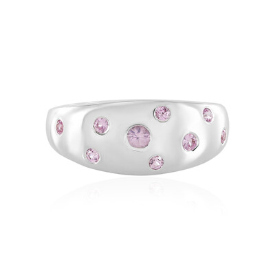Anello in argento con Zaffiro Rosa