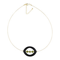 Collana in acciaio inossidabile con Lava Nera