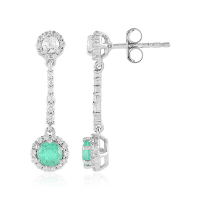 Orecchini in argento con Smeraldo Russo