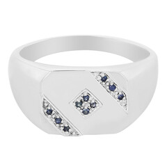 Anello da uomo in argento con Zaffiro Blu