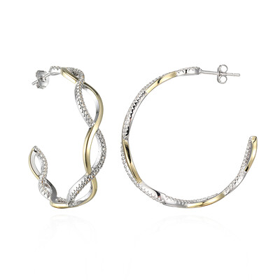 Orecchini in argento con Topazio Bianco (Adela Silber)