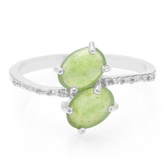 Anello in argento con Crisoprasio Imperiale