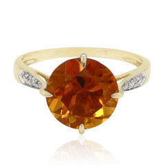 Anello in oro con Citrino Mandarino