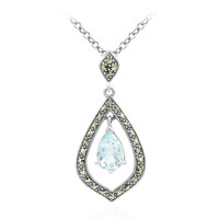 Collana in argento con Topazio Blu Cielo