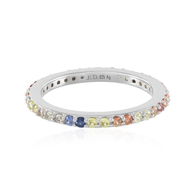 Anello in argento con Zaffiro Fancy