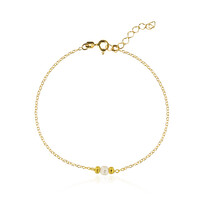 Bracciale in argento con Perla d'Acqua Dolce Bianca (Joias do Paraíso)