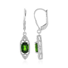 Orecchini in argento con Diopside Russo
