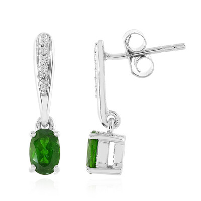 Orecchini in argento con Diopside Russo