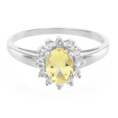 Anello in argento con Berillo Giallo