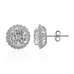 Orecchini in argento con Topazio Bianco