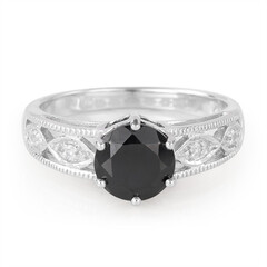 Anello in argento con Spinello Nero