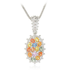 Collana in argento con Zaffiro Fancy (Dallas Prince Designs)