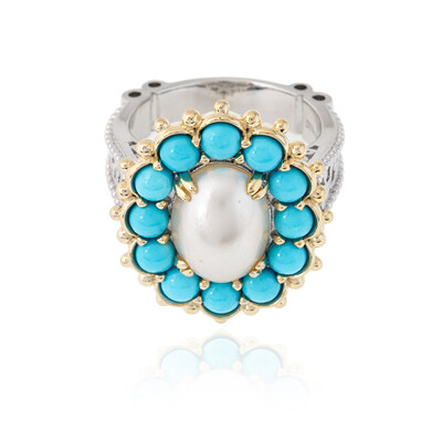 Anello in argento con Perla Mabe (Dallas Prince Designs)