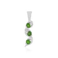 Ciondolo in argento con Diopside Russo
