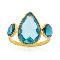 Anello in argento con Topazio Blu Cielo