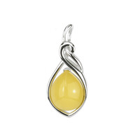 Ciondolo in argento con Ambra Baltica
