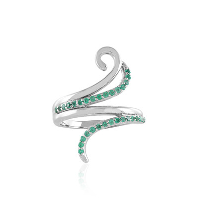 Anello in argento con Onice Verde