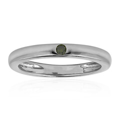 Anello in argento con Diamante Verde I2