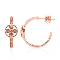 Orecchini in oro con Diamante Rose de France SI1 di Argyle