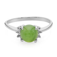 Anello in argento con Crisoprasio Imperiale