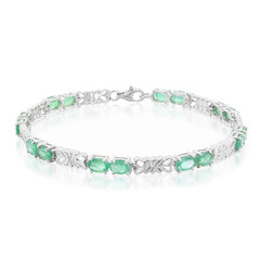 Bracciale in argento con Smeraldo Zambia