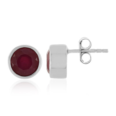 Orecchini in argento con Rubino del Madagascar