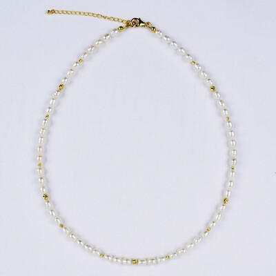 Collana in argento con Perla di Acqua Dolce