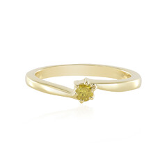 Anello in argento con Diamante Giallo I3