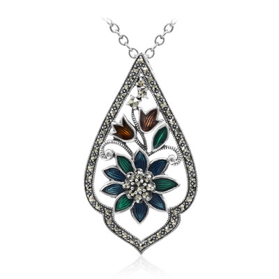 Collana in argento con Marcassite