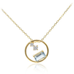 Collana in oro con Acquamarina Brasiliana AAA (CIRARI)