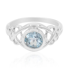 Anello in argento con Topazio Blu Cielo