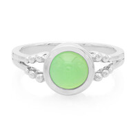 Anello in argento con Crisoprasio Imperiale