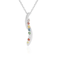 Collana in argento con Diamante Verde I3