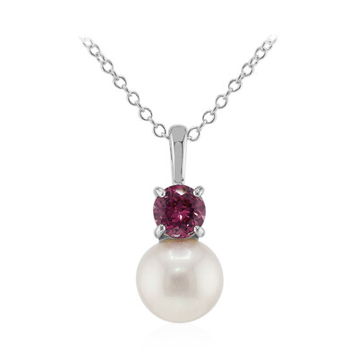 Collana in argento con Perla d'Acqua Dolce Bianca