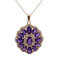 Collana in argento con Ametista del Marocco