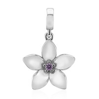 Charm in argento con Zaffiro Rosa