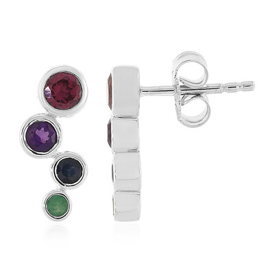 Orecchini in argento con Rodolite