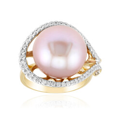 Anello in oro con Perla Ming Rosa Royal (TPC)