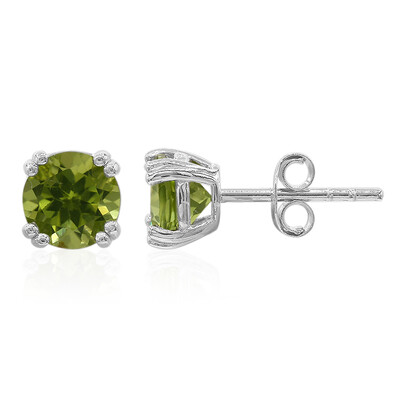 Orecchini in argento con Peridoto della Birmania
