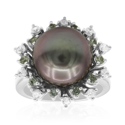 Anello in argento con Perla Tahitiana (TPC)