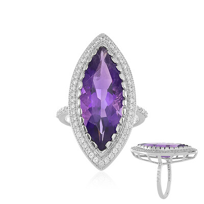 Anello in argento con Ametista Siberiana