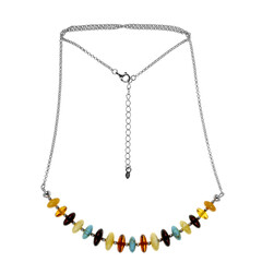 Collana in argento con Ambra Baltica