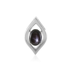 Ciondolo in argento con Zaffiro Stellato Nero