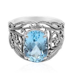Anello in argento con Topazio Blu Cielo