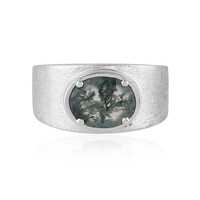 Anello in argento con Agata Muschiata